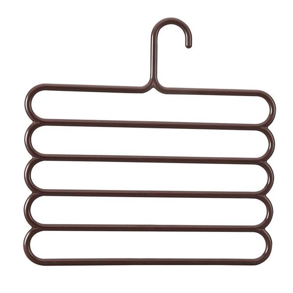 

hangers & racks 1pcs s-type magic trousers multi-layer non-slip u-type trouser clips five layers wardrobe clothes pants hanger pattern qw106