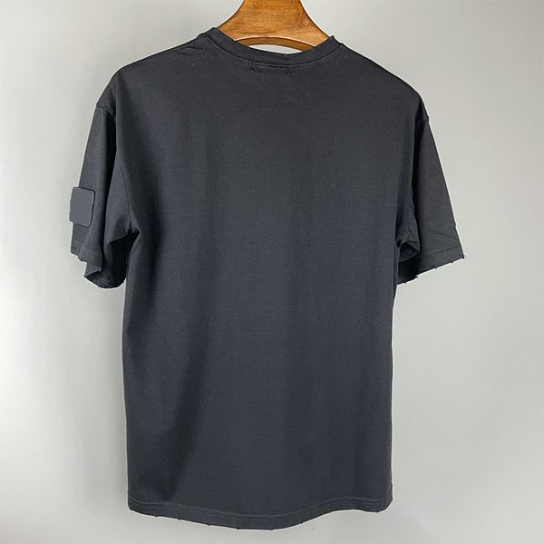 

summer solid simplicity badge men's t-shirts casual cotton loose short sleeves for men and women xl, White;black