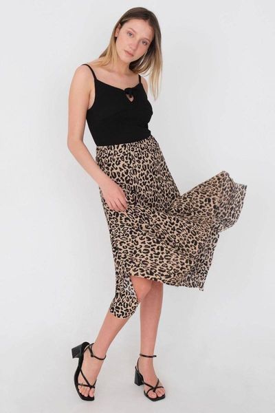 

leopard pattern skirt women fashion casual sport skirts, Black