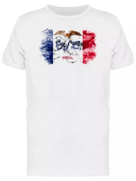 

iowa state smoky flag men's tee -image by shutterstock, White;black
