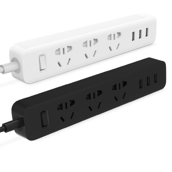 Xiaomi Power Strip 2 Socket Outlet Plug MI Power-Sockets com 3 portas USB Home Strips