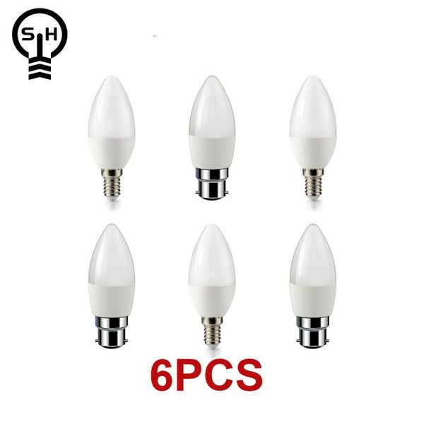 

bulbs led candle bulb c37 5w e14 b22 220v-240v 6000k for home decoration lamp