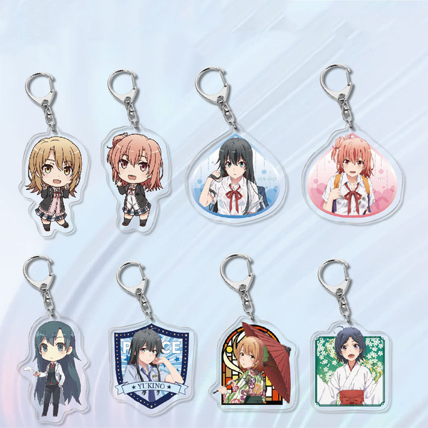 

My Teen Romantic Comedy Snafu Keychain Women Anime Keyring Woman Cute Yukinoshita Yukino Pendant for Bag Kid Trendy Metal Brelok