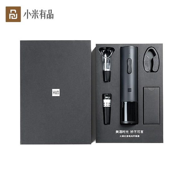 

smart home control huohou automatic wine bottle opener kit electric corkscrew with foil cutter decanter pourer aerator for family gifts