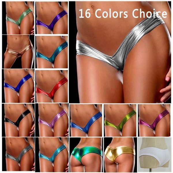 

night lingerie show imitation leather bright face women's shorts, Black;white