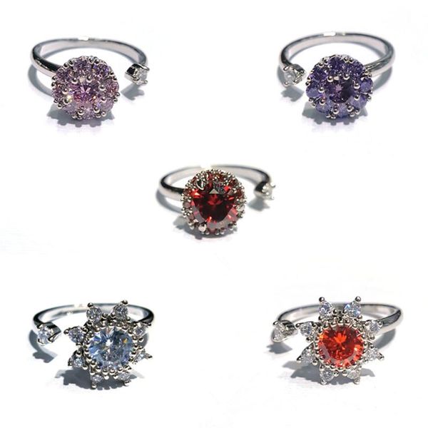 

wedding rings the couple ring is always rotating, rotating open ring, magic with ladies for women, Slivery;golden