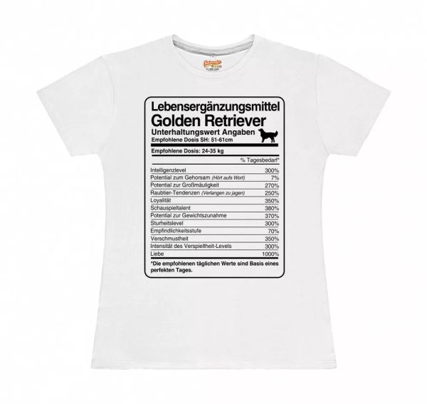 

t-shirt womens dose golden retriever life supplements by siviwonder, White;black