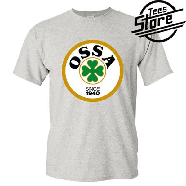 

new ossa logo classic retro motorcycle men's grey t-shirt size s-3xl, White;black