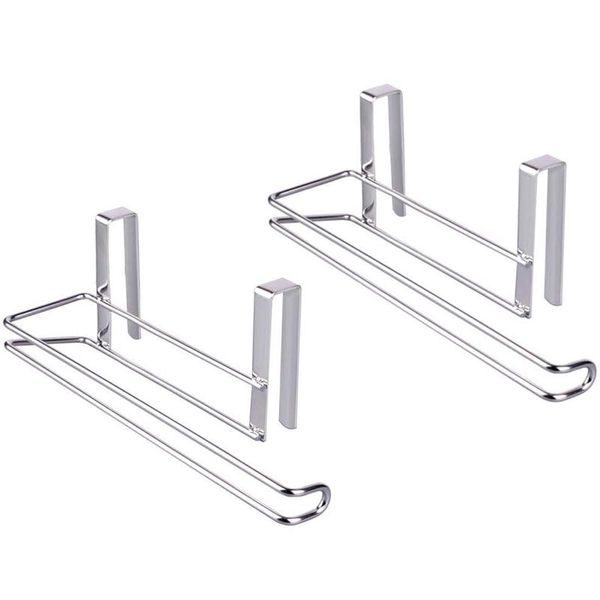

paper towel holder, hanging holder under cabinet rack hanger over the door kitchen roll stainles bath accessory set