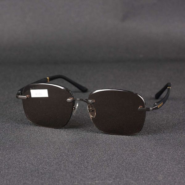 

vazrobe glass sunglasses men rimless brown sun glasses for man oversized 150mm crystal shades anti reflection scratch heavey, White;black