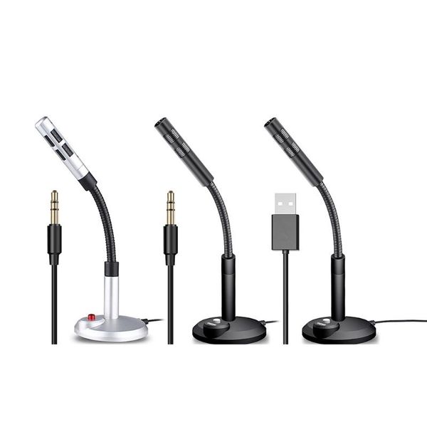 

3.5mm/usb plug mini pc microphone studio speech mic deskcondenser anti-noise live gaming microphones