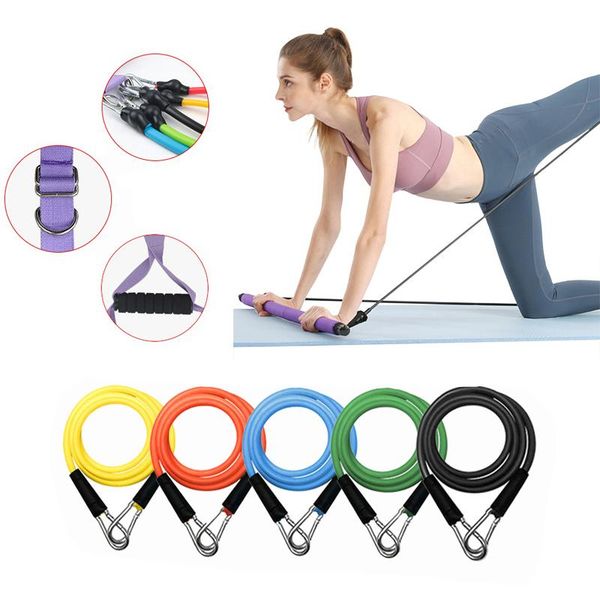 

resistance bands multifunctional fitness pilates bar kit gym workout stick exercise with body building yoga rope