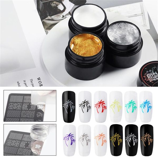 

nail gel stamping gel, 12 colors polish uv for art printing fashion, Red;pink