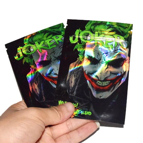 

storage bags bag green clown pattern pouches tobacco sealed privacy bags8.5x12.5 cm