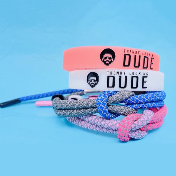 

bangle fashion design 2pcs/set punk red blue letter male wristband friendship rubber silicone bracelets men jewelry for women, Black