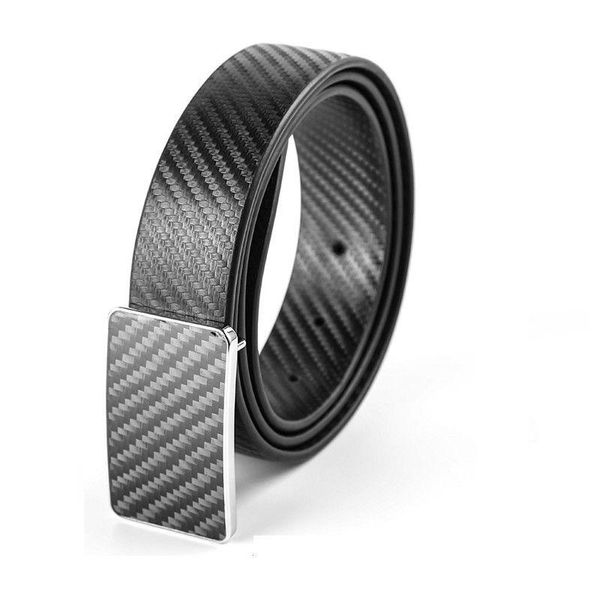 

cycling helmets fashion men carbon fiber leather belt waistband with buckle
