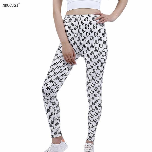 

women's leggings nducjsi high waist women pants casual print sports gym workout running fitness leggins tight exercise trousers drop sh, Black