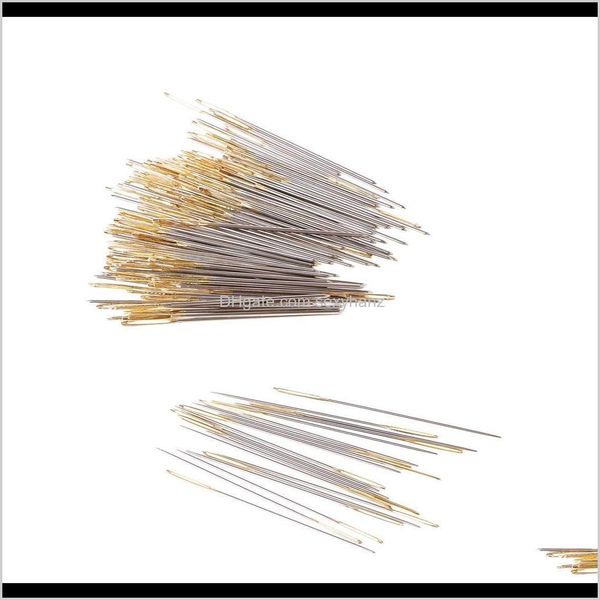 

sewing notions tools apparel drop delivery 2021 120 pieces mixed sliver gold large eye embroidery cross stitch hand needles size 26 28 in cl, Black