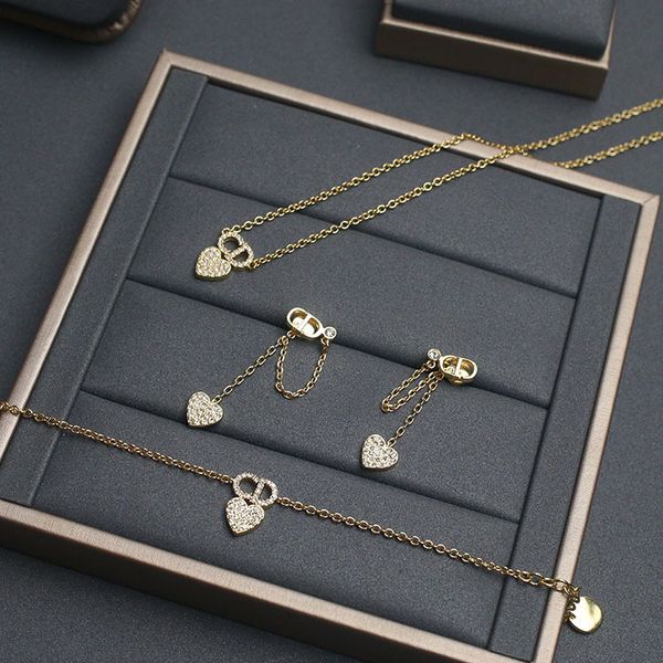 

d letter neckchain necklace female suit letter love bracelet net red, Silver