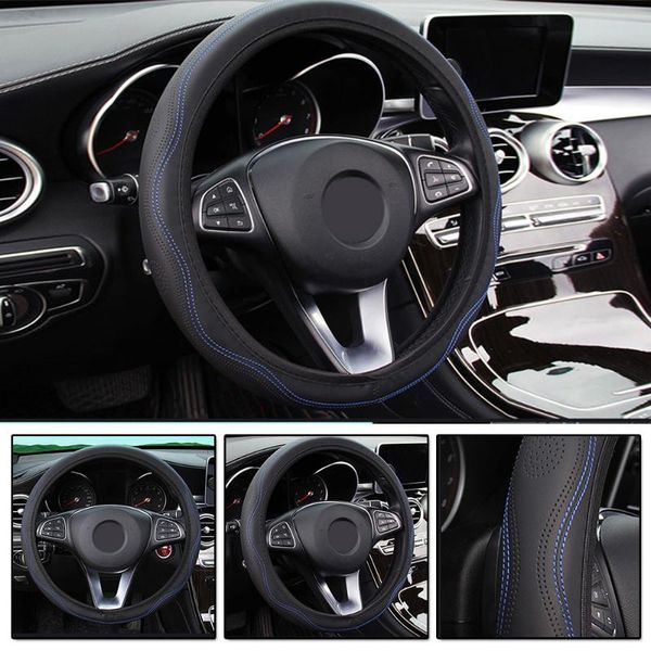 

steering wheel covers good grip cover 1* car black and blue decorate for 15\"/37-38cm four seasons general parts