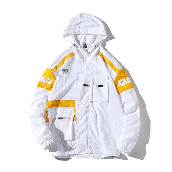 

men's jackets summer hong kong style couple sun protection clothing loose and versatile color matching student f018 zglo, Black;brown