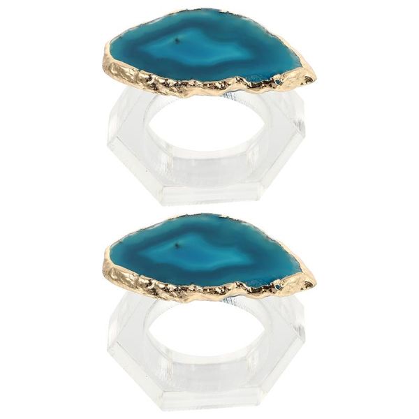 

napkin rings 2pcs exquisite table holder agate unique buckle dining adorn