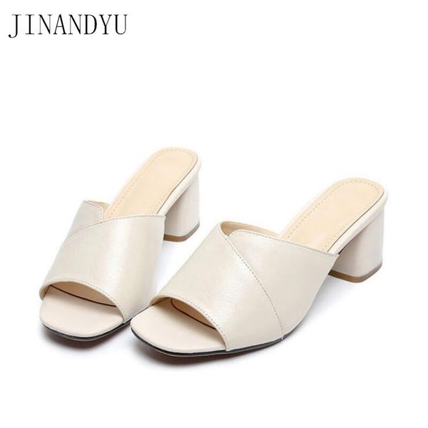 

sandals black beige shoes ladies slippers and women heel 5cm summer fashion outdoor casual mules femme