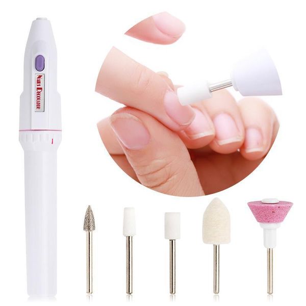 

nail drill & accessories mini electric manicure sander with 1pcs sanding heads gel artmanicure pedicure set tools power item type material s