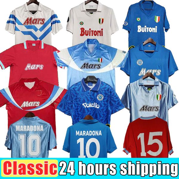 

maradona 1986 1987 1988 1999 napoli retro soccer jerseys vintage 87 88 89 91 93 coppa italia naples classic football shirts 1992, Black;yellow