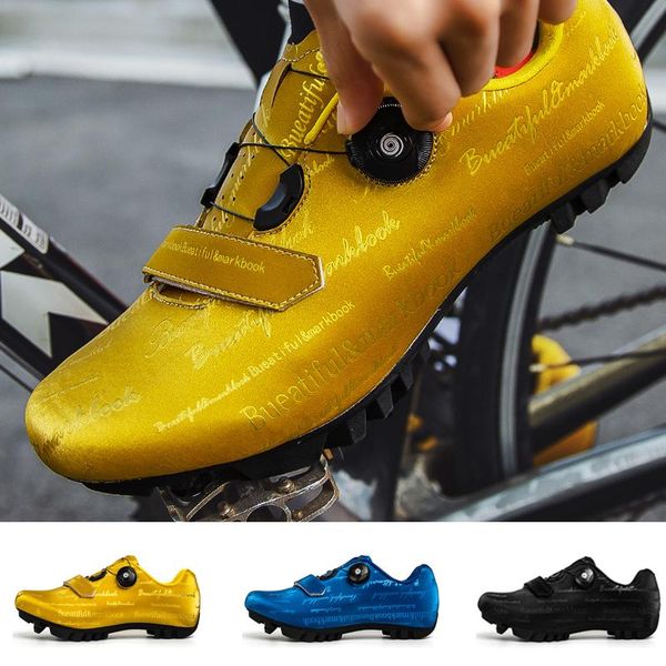 

cycling footwear double buckle quality women road bike shoes men breathable non-slip mtb professional self-locking racing, Black