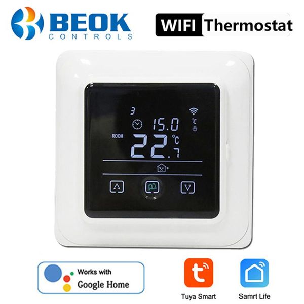 

smart home control beok tuya life app phone wifi thermostat for electric/water under floor heating 220v temperature controller google