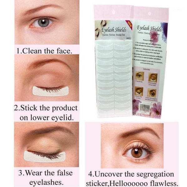 

100pcs/set eyelash under eye pads makeup white non-woven fabrics patches eyelashs extension adhesive tape tips sticker1