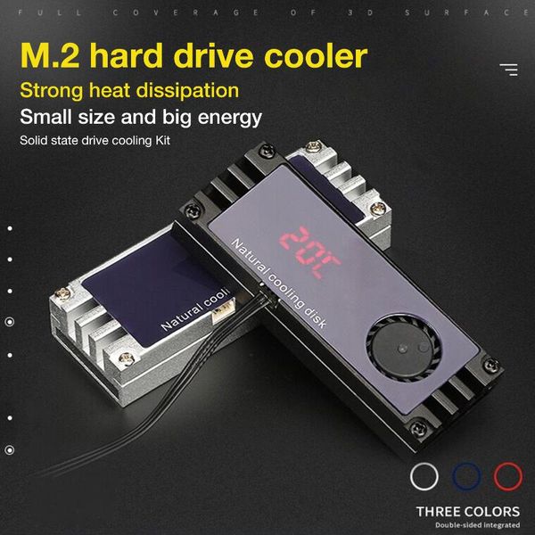 

m.2 2280 hard drive cooler for nvme ngff heatsink ssd metal sheet digital silent thermal fin heat sin cooling fan lappads
