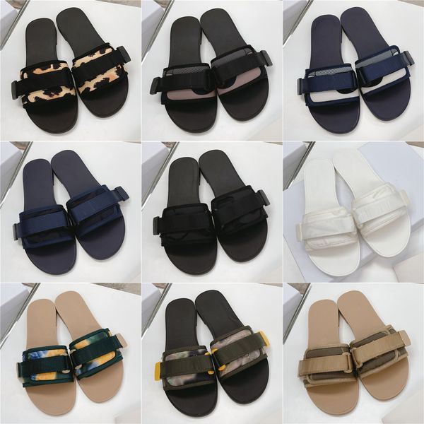 

2021 ss dio evolution beige multicolor mule slide slippers women black khaki denim blue camouflage motif technical fabric designer sandals s