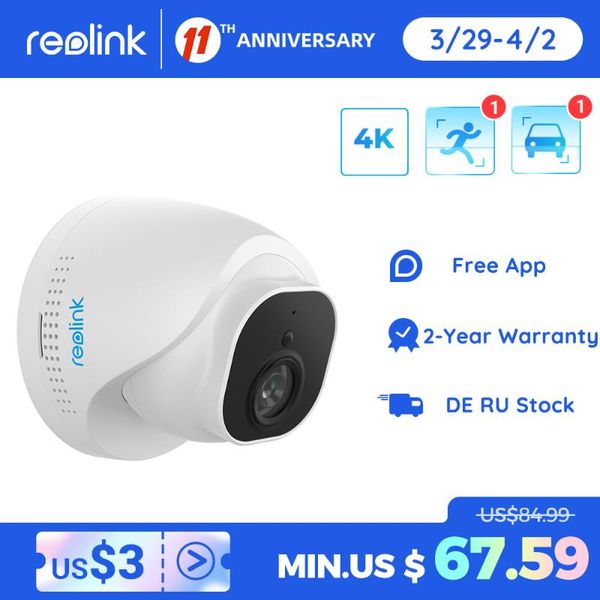 

reolink smart ip camera 4k 8mp poe outdoor infrared night vision dome cam featured with human/car detection cctv rlc-820a cameras