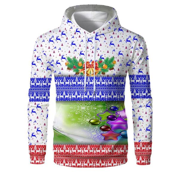 

men's hoodies & sweatshirts men fall tether pocket loose christmas print hooded long sleeves sweatershirt top, Black