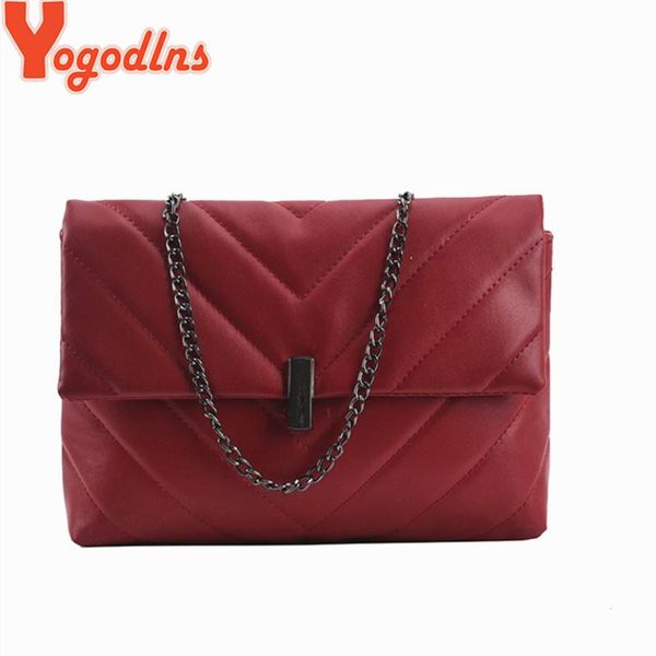 

evening bags yogodlns luxury chains shoulder bag women large capacity crossbody fashion lingge flap messenger handbag designer armpit