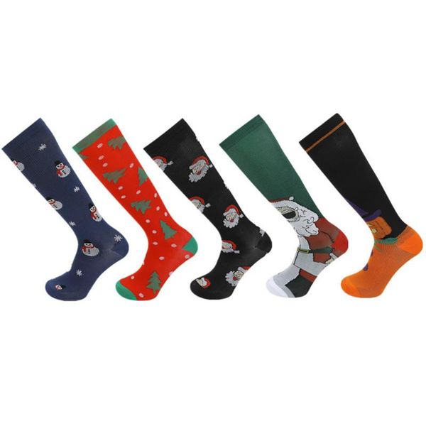 

sports socks professional cycling high cool tall mountain bike outdoor sport compressirunning 2021, Black