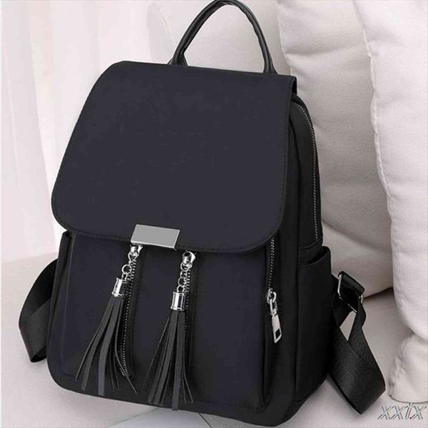 

womens fashion backpack nylon school bookbag tassel anti theft daypack rucksack shoulder bag for teenager girls
