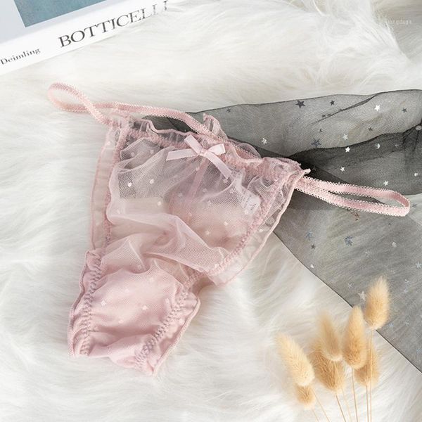 

lace underwear thong ladies embroidered mesh breathable women point perspective exotic women's panties, Black;pink