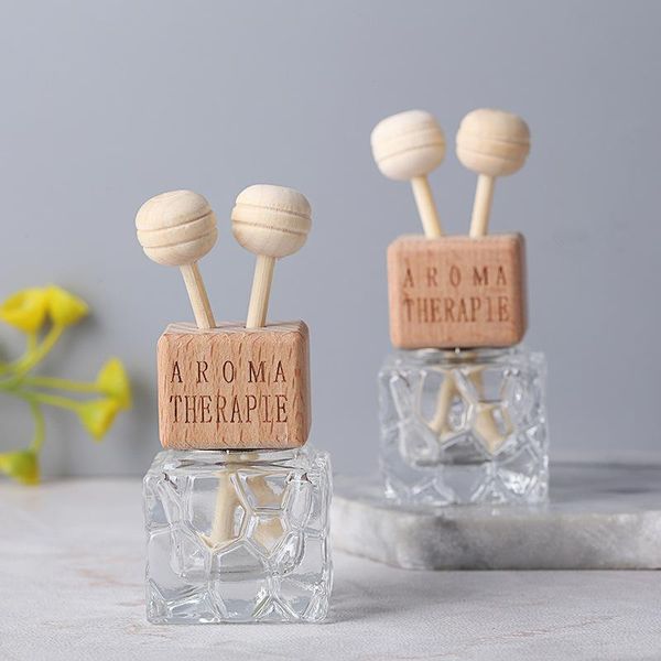 

storage bottles & jars cute creative air freshener ornament perfume bottle pendant essential oils auto car hanging glass refillable