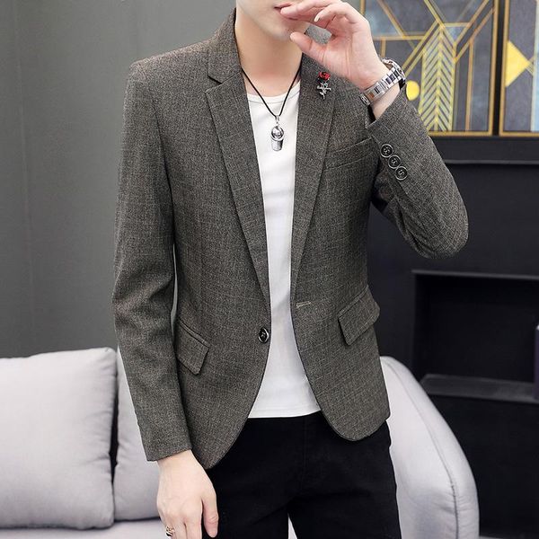 

men's suits & blazers fashion mens coats and jackets male onepiece single-breasted suit men jacket spring smart casual coat, White;black