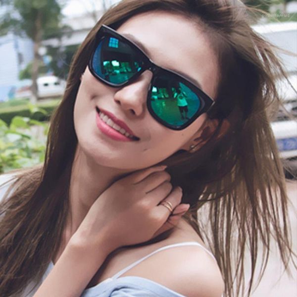 

classic square sunglasses men mirror women outdoor driving sun glasses feminino uv400, White;black