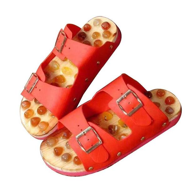 

slippers woman's massage fashion red health agate shoes women slides woman indoor bathroom ladies outside flat sandals y8xm, Black