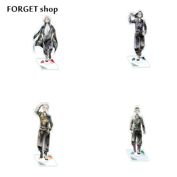 

keychains anime figure tokyo revengers manjiro ken takemichi hinata atsushi acrylic stand model plate desk decor standing sign fans gifts, Silver