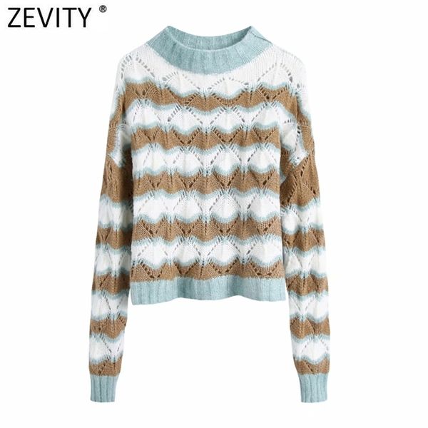 

women fashion o neck color matching hollow out crochet short knitting sweater female chic casual pullovers s571 210416, White;black