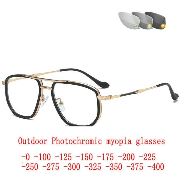 

sunglasses transition pochromic myopia men's business clear eyeglasses computer alloy metal finished prescription glasses nx, White;black