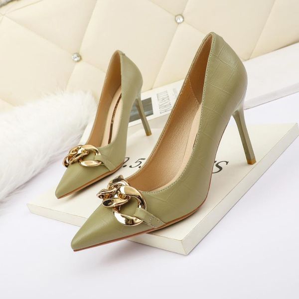 

dress shoes fashion pointed shallow mouth high heels 9 cm thin metal women's single stiletto professional ol, Black