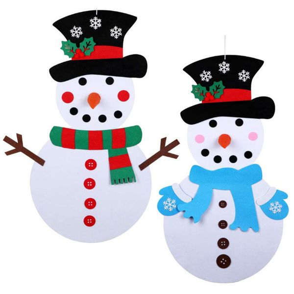 

factory outlet christmas decoration diy felt christmas snowman ornaments christmas gifts new year door wall hanging xmas