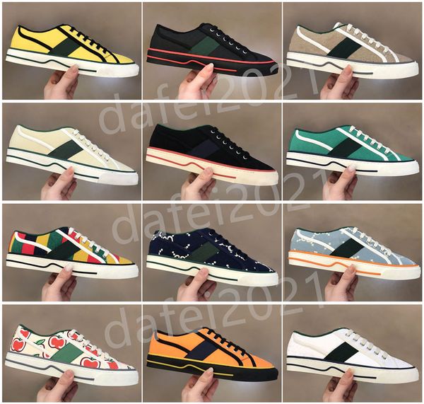 

men italy bee casual shoes women fashion canvas board shoe embroidered green red stripe couples skateboard trainers chaussures, Black